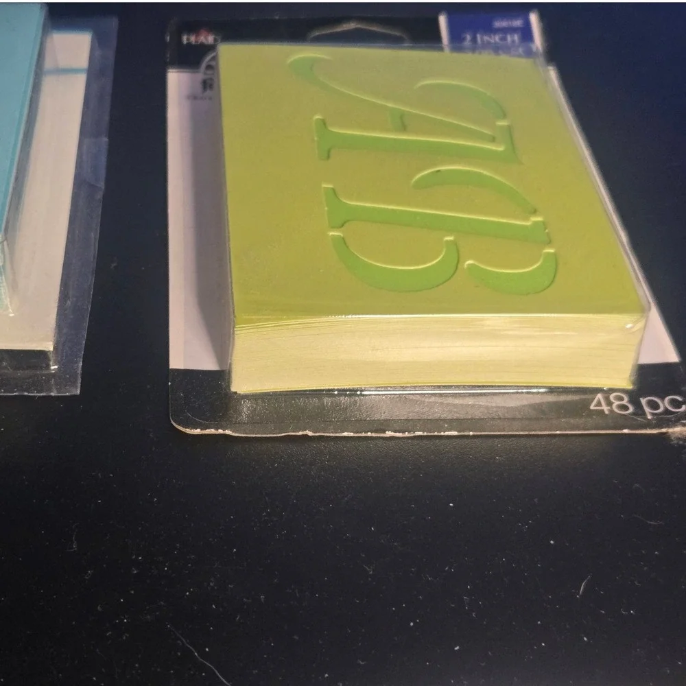 Martha Stewart FolkArt Monogram Letter Stencil Bundle 2pk Blue Green NEW 48pc ea - Picture 6 of 8